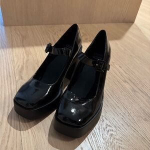 ASOS Black Patent Platform Mary Jane Shoes